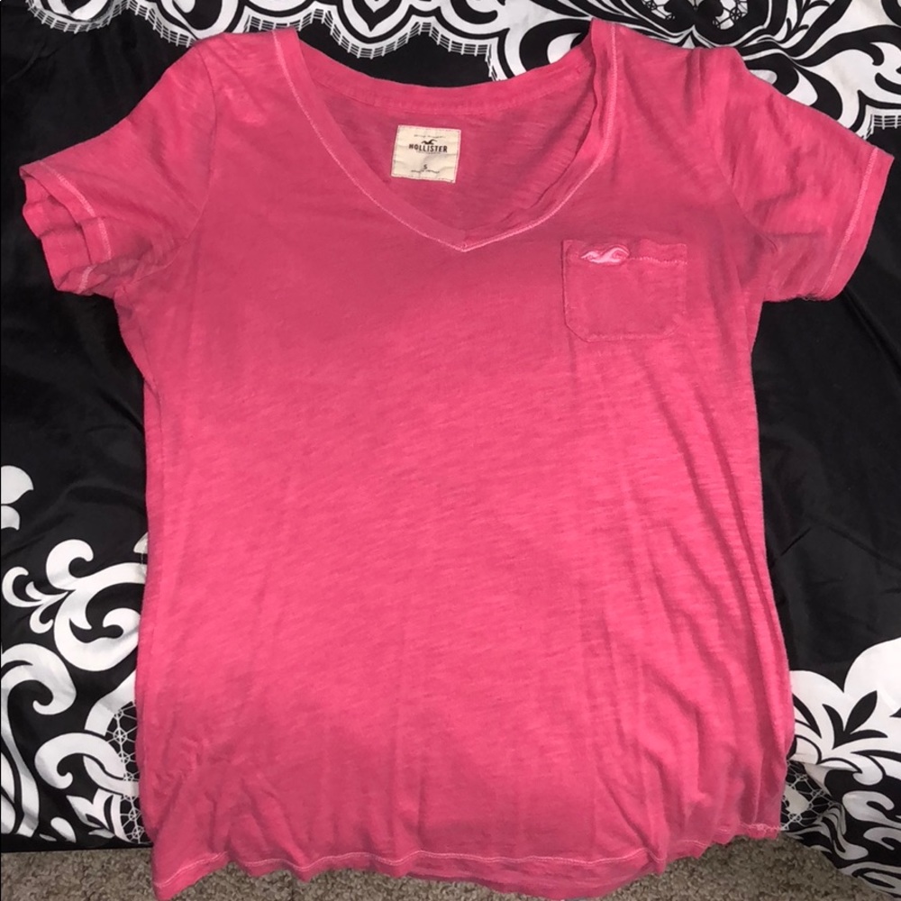pink holister v neck
